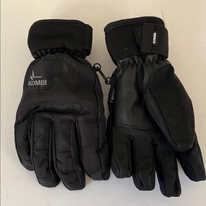 Kombi Men's Black Short Ski Gloves